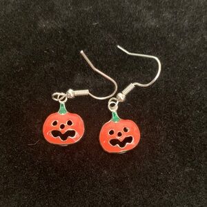 Pumpkin Face Earrings
